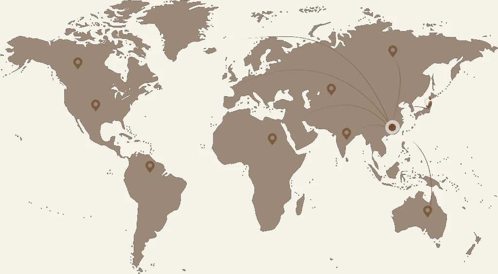 YULIN global export map